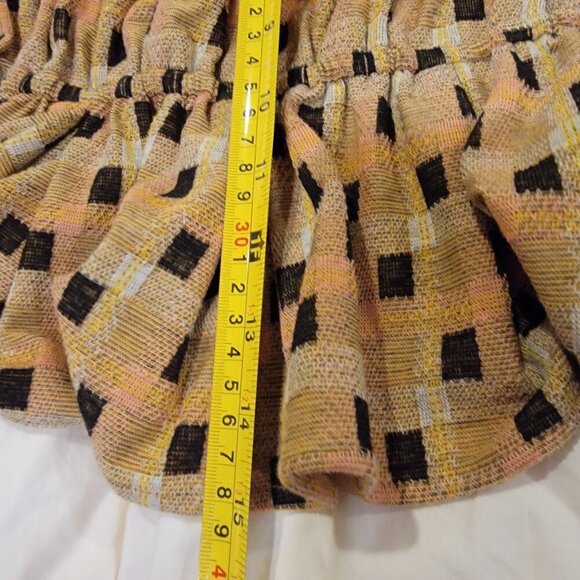 Anthropologie Eva Franco Smocked Peplum Top Size L - Picture 8 of 9